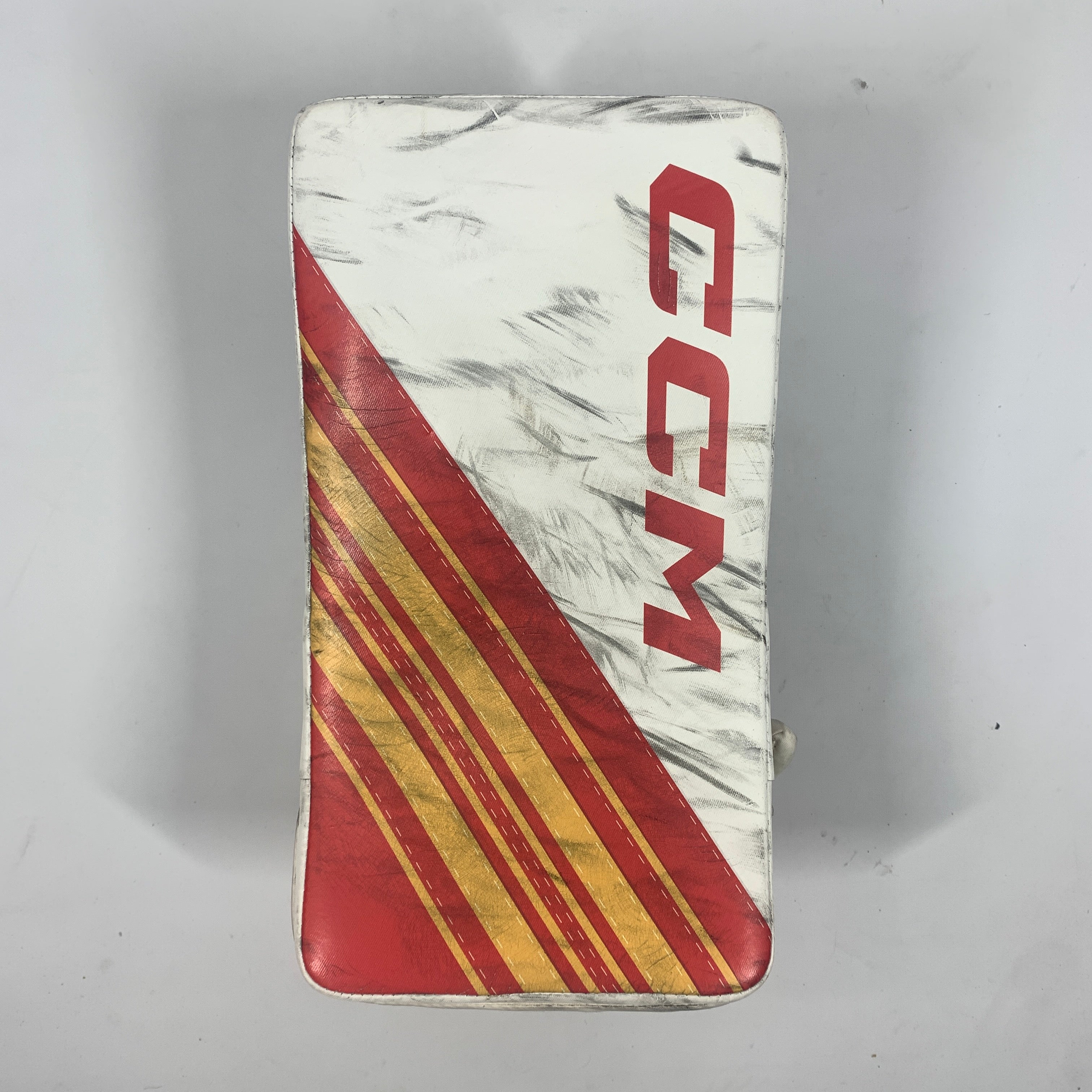 CCM Extreme Flex 6 - Bloqueur de gardien de but NHL Pro Stock d'occasion (rouge/jaune)